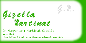 gizella martinat business card